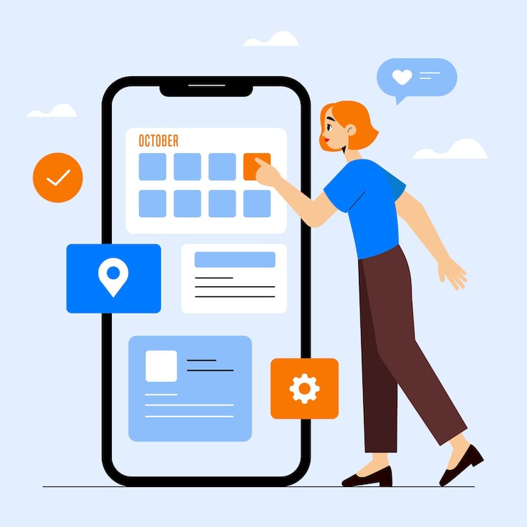 Mobile app interface design