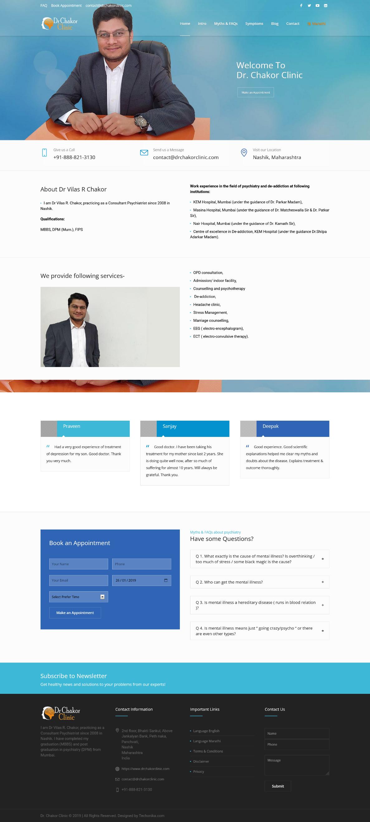 Dr Chakor Clinic – Expert Psychiatric Care & Counseling Services